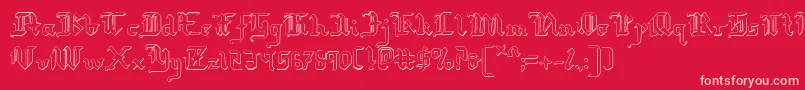 Redcoats Font – Pink Fonts on Red Background