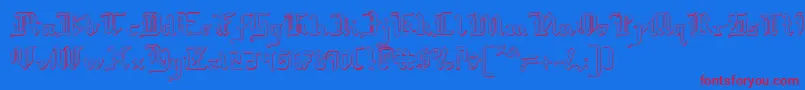 Redcoats Font – Red Fonts on Blue Background