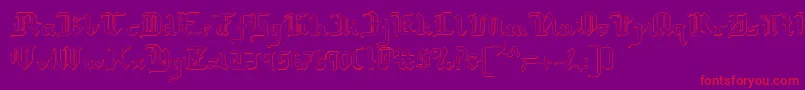 Redcoats-fontti – punaiset fontit violetilla taustalla