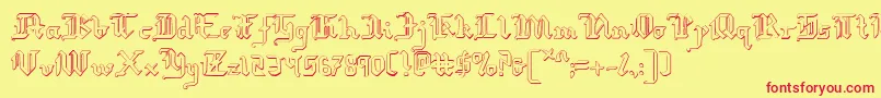 Redcoats Font – Red Fonts on Yellow Background