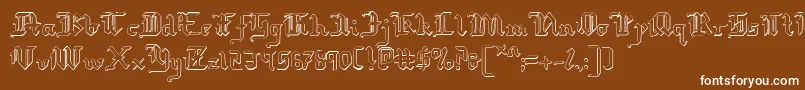 Redcoats Font – White Fonts on Brown Background