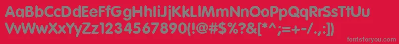 VagBoldDb Font – Gray Fonts on Red Background