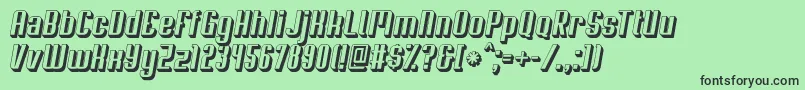 Soupertrouper3Doblique Font – Black Fonts on Green Background