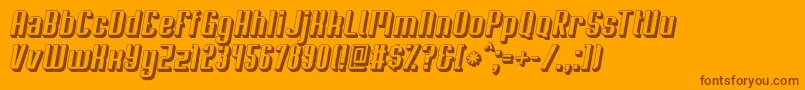 Soupertrouper3Doblique Font – Brown Fonts on Orange Background