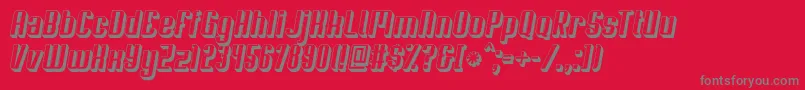 Soupertrouper3Doblique Font – Gray Fonts on Red Background