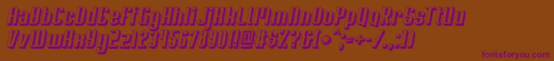 Soupertrouper3Doblique Font – Purple Fonts on Brown Background