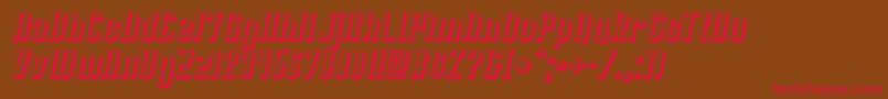 Soupertrouper3Doblique Font – Red Fonts on Brown Background