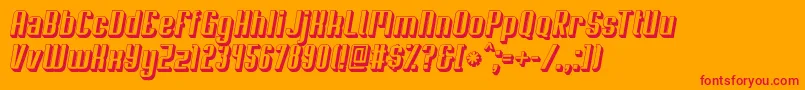 Soupertrouper3Doblique Font – Red Fonts on Orange Background