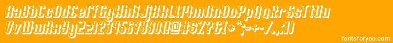 Soupertrouper3Doblique Font – White Fonts on Orange Background