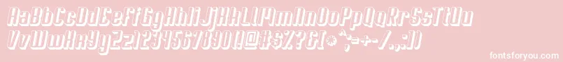 Soupertrouper3Doblique Font – White Fonts on Pink Background