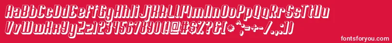 Soupertrouper3Doblique Font – White Fonts on Red Background