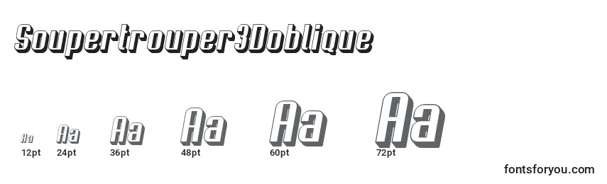Soupertrouper3Doblique Font Sizes