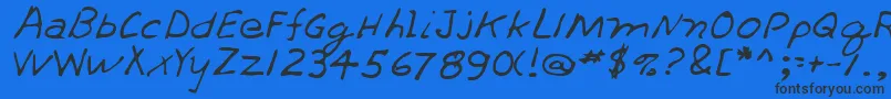 ThrashrRegular Font – Black Fonts on Blue Background