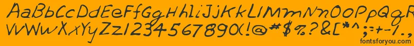 ThrashrRegular Font – Black Fonts on Orange Background