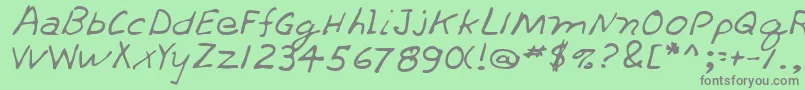 ThrashrRegular Font – Gray Fonts on Green Background