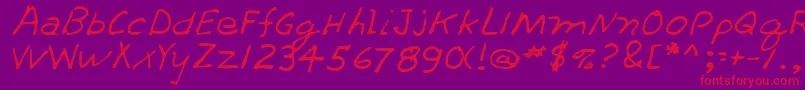 More about ThrashrRegular Font ThrashrRegular Font – Red Fonts on Purple Background