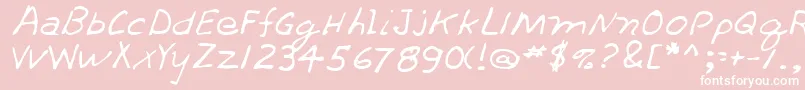 ThrashrRegular Font – White Fonts on Pink Background