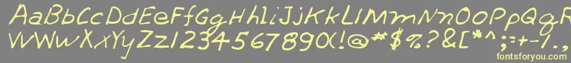 ThrashrRegular Font – Yellow Fonts on Gray Background