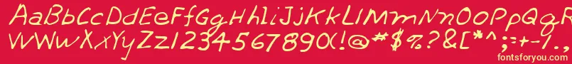 More about ThrashrRegular Font ThrashrRegular Font – Yellow Fonts on Red Background