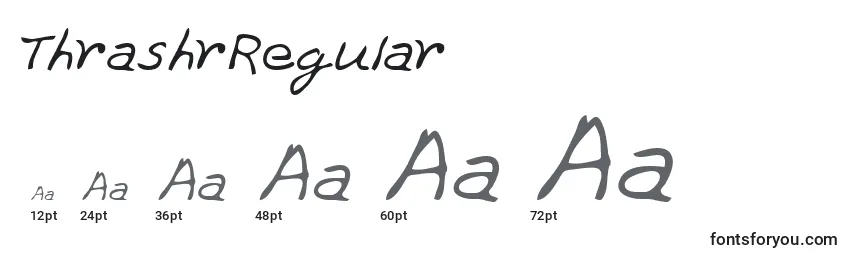 Размеры шрифта ThrashrRegular