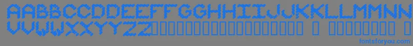IAmMonotonous1-Schriftart – Blaue Schriften auf grauem Hintergrund