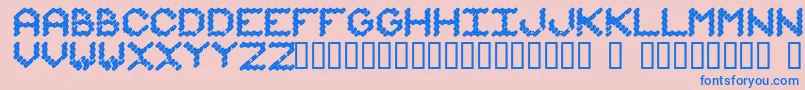 IAmMonotonous1 Font – Blue Fonts on Pink Background