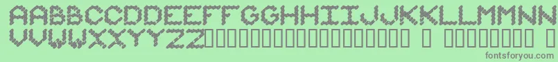 IAmMonotonous1 Font – Gray Fonts on Green Background