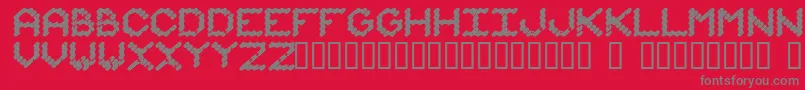 IAmMonotonous1 Font – Gray Fonts on Red Background