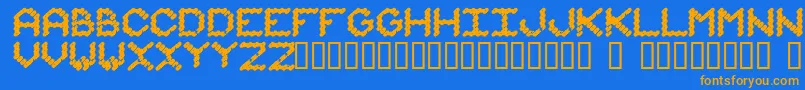 IAmMonotonous1 Font – Orange Fonts on Blue Background