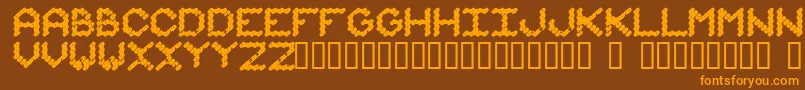 IAmMonotonous1 Font – Orange Fonts on Brown Background