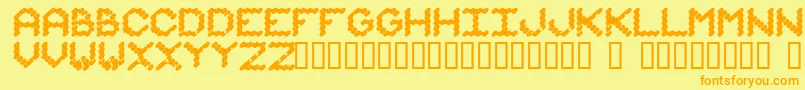 IAmMonotonous1 Font – Orange Fonts on Yellow Background