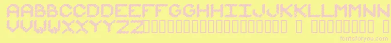 IAmMonotonous1 Font – Pink Fonts on Yellow Background