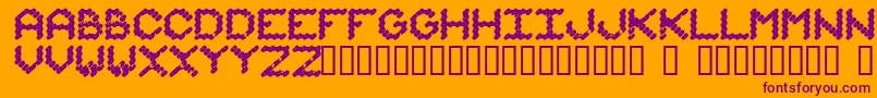 IAmMonotonous1 Font – Purple Fonts on Orange Background