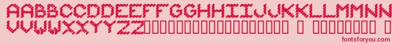 IAmMonotonous1 Font – Red Fonts on Pink Background