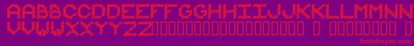 Шрифт IAmMonotonous1 – красные шрифты на фиолетовом фоне