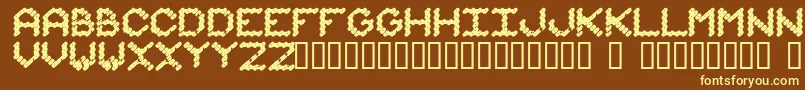 IAmMonotonous1 Font – Yellow Fonts on Brown Background