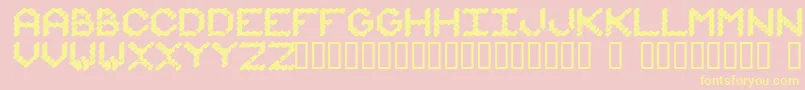 IAmMonotonous1 Font – Yellow Fonts on Pink Background