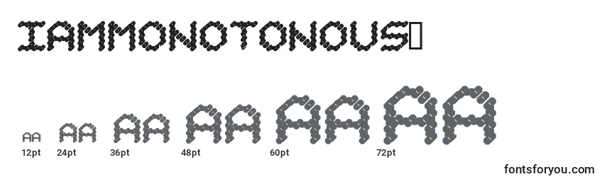 IAmMonotonous1 Font Sizes