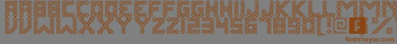 More about KawungTextile Font KawungTextile Font – Brown Fonts on Gray Background