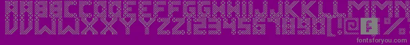 Шрифт KawungTextile – серые шрифты на фиолетовом фоне