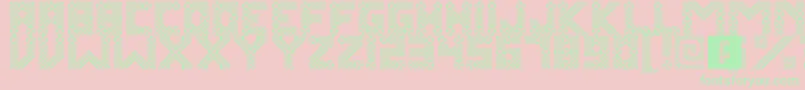 Подробнее о шрифте KawungTextile Шрифт KawungTextile – зелёные шрифты на розовом фоне
