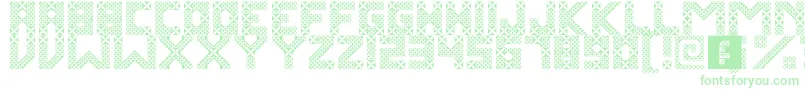 Más sobre la fuente KawungTextile fuente KawungTextile – Fuentes Verdes Sobre Fondo Blanco