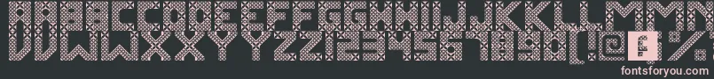 KawungTextile Font – Pink Fonts on Black Background