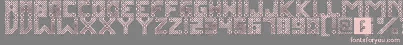 KawungTextile Font – Pink Fonts on Gray Background