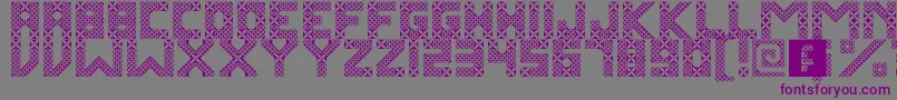 Шрифт KawungTextile – фиолетовые шрифты на сером фоне