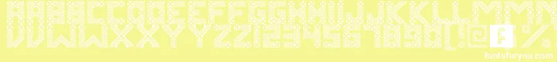 KawungTextile Font – White Fonts on Yellow Background