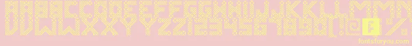 fuente KawungTextile – Fuentes Amarillas Sobre Fondo Rosa