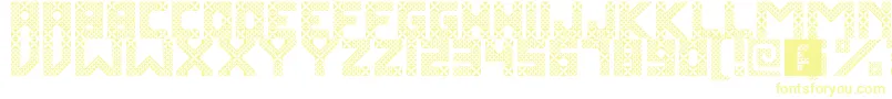 Шрифт KawungTextile – жёлтые шрифты на белом фоне
