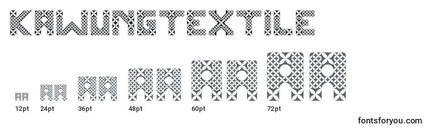 Размеры шрифта KawungTextile (91204)