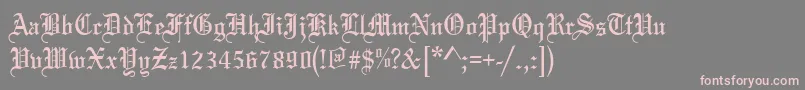 フォントBlissNormal – 灰色の背景にピンクのフォント